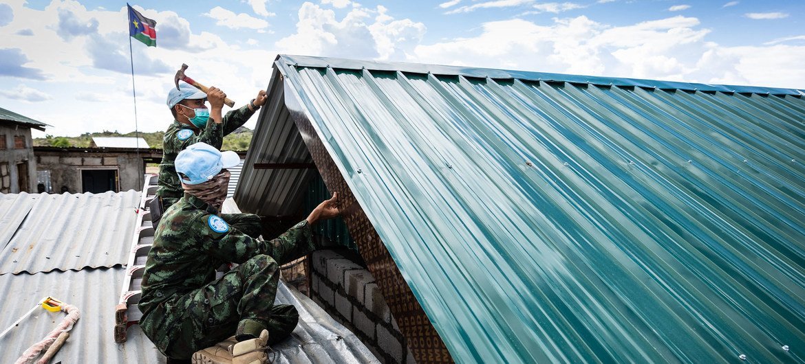 UNMISS has a base not far from Exodus Academy, a small school in Juba, South Sudan. In past years, peacekeepers have gone beyond their mandate to support the school. Most recently, the mission's engineers from Thailand have helped to build a new classroom.